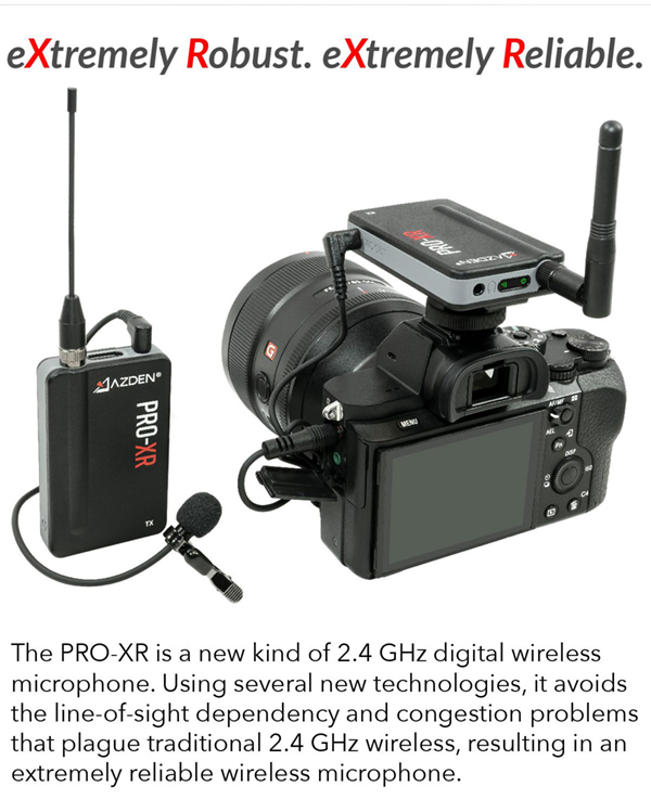 Say goodbye to dropouts! The extremely reliable PROXR 2.4 GHz Wireless